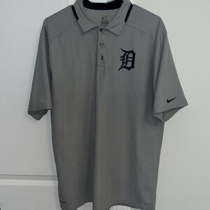 Nike Gray Polo Shirt with Black Accents